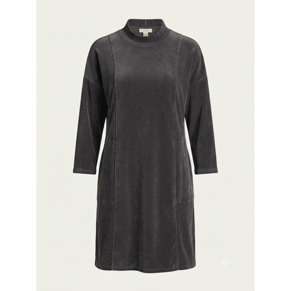J. Jill Dresses & Skirts - Pure Jill J. Jill Gray Corduroy Mock Neck Shift Dress Pockets Small